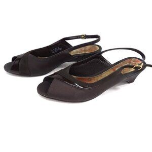 Soft Style Women's Andra Brown Slingback Pump Open Toe 10M NEW